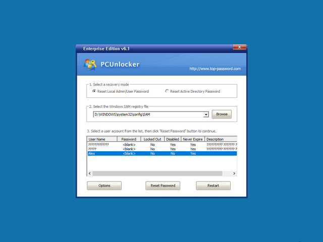 PCUnlocker WinPE